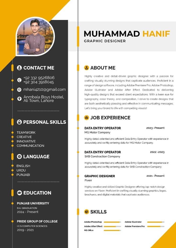 CV Template 1