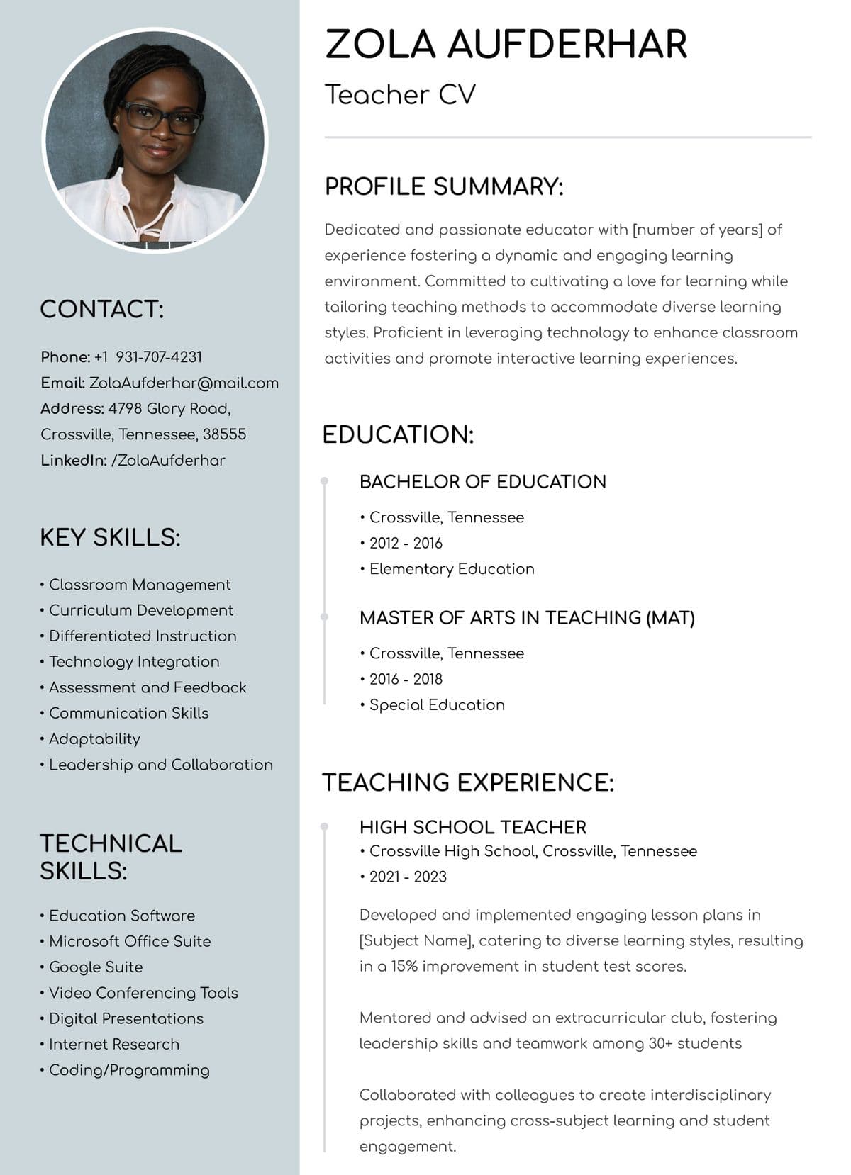 CV Template 3